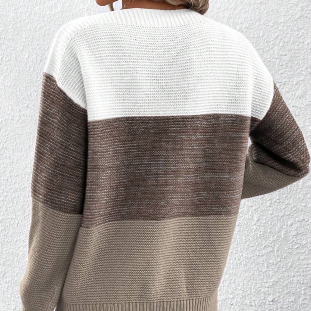 New color block long sleeve sweater - Picture 5 of 7